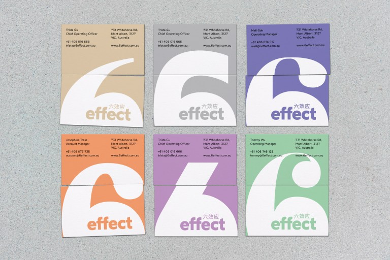 6 Effect public relations business cards