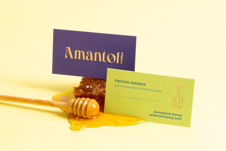 Amantoli raw honey business cards