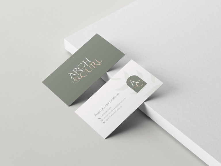 Arch & Curl Beauty business card