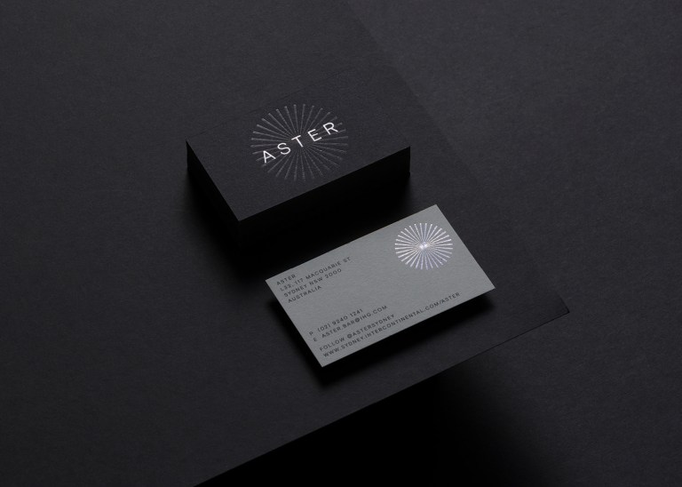 Aster Bar business card