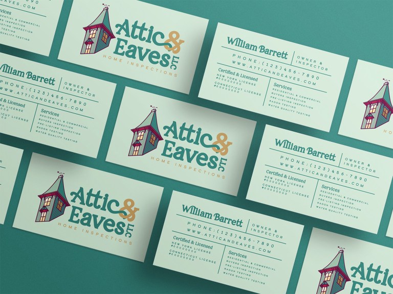Attic & Eaves business cards