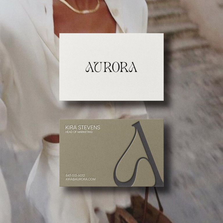 Aurora business cards