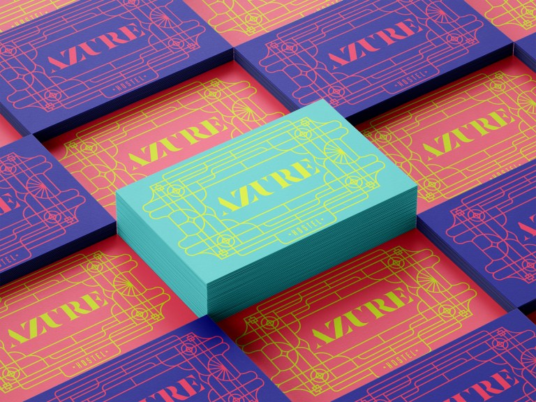 Azure Hostel business card