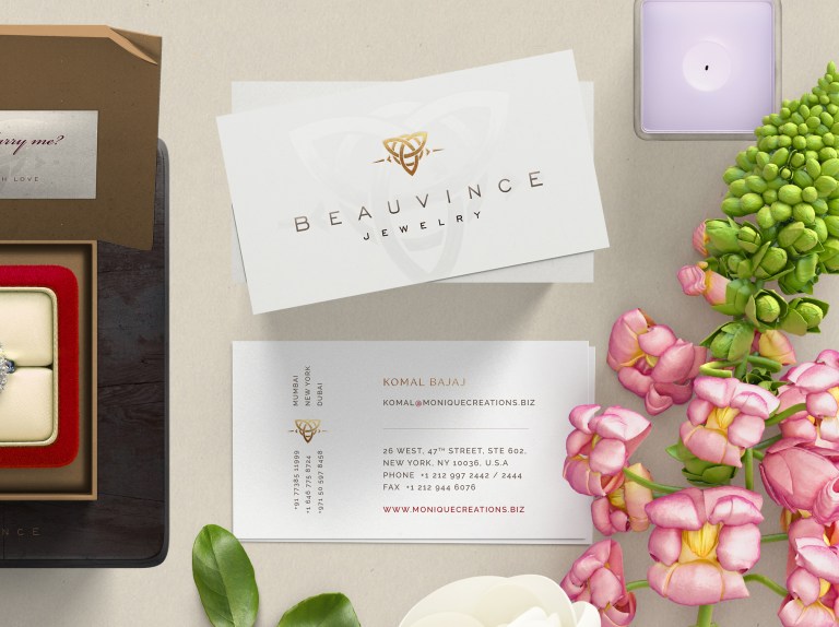 Beauvince Jewelry business card