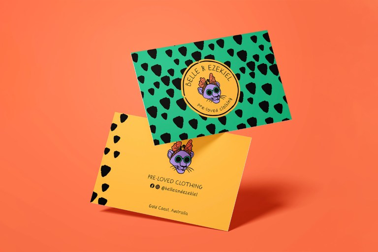 Belle & Ezekiel fashion business cards