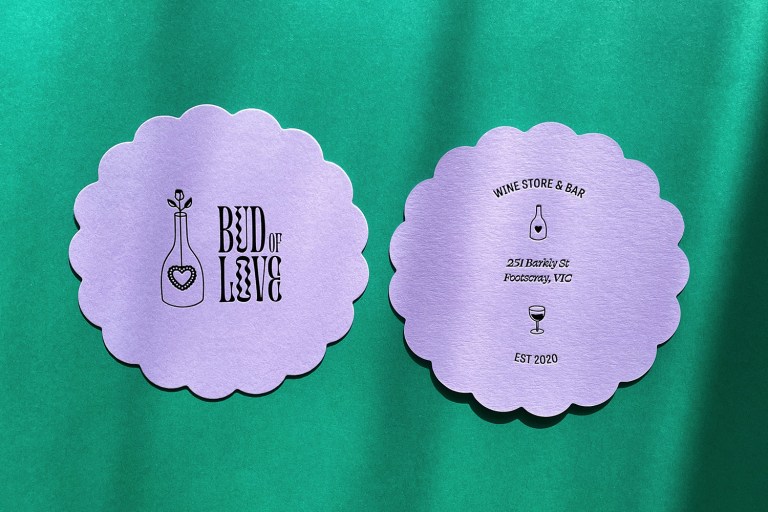 Bud of Love wine store business cards
