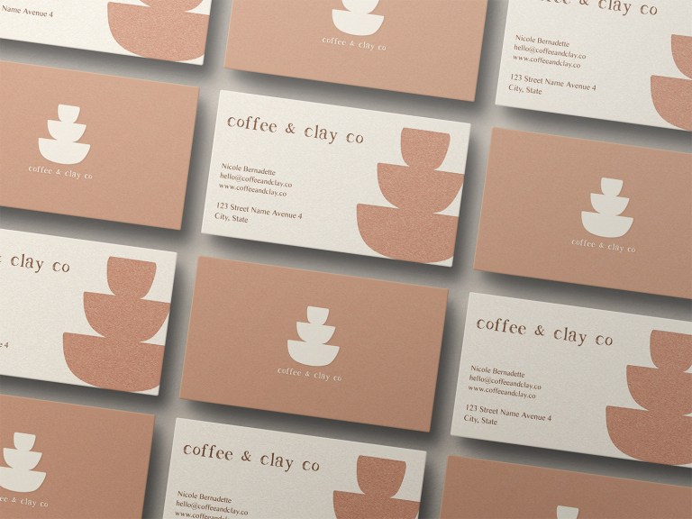 Coffee & Clay Co business cards