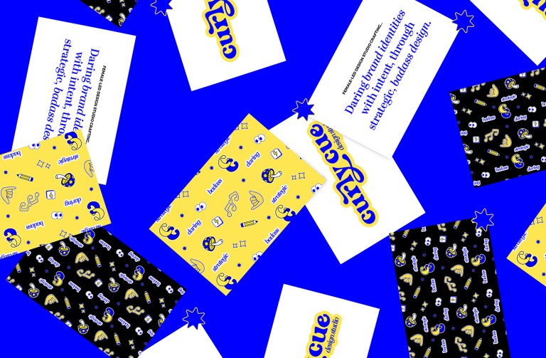 Curly Cue Design business cards