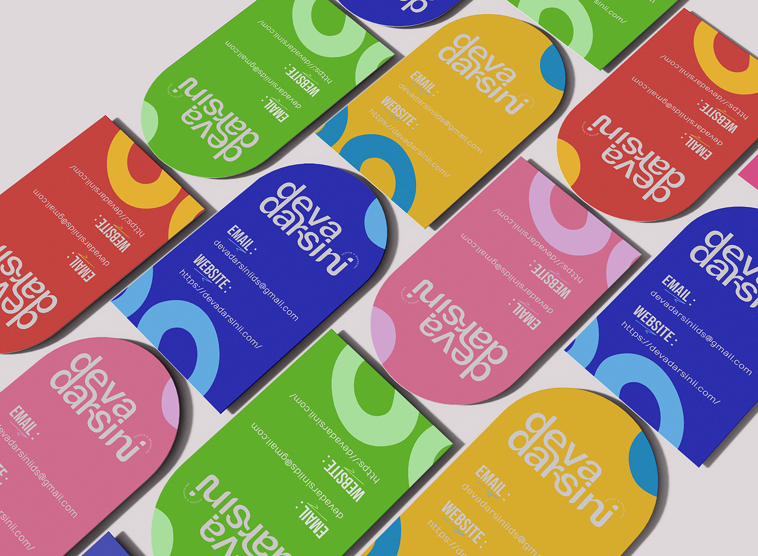 Deva graphic designer arch business cards