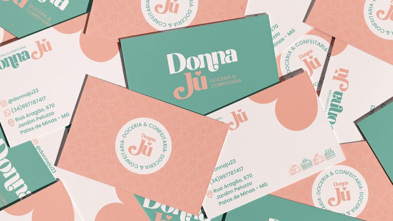 Donna Jú candy store business cards