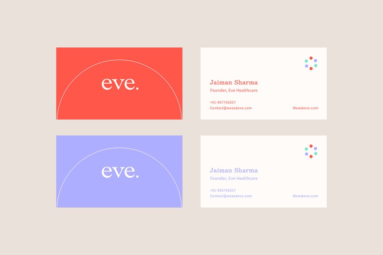 Eve Healthcare business cards