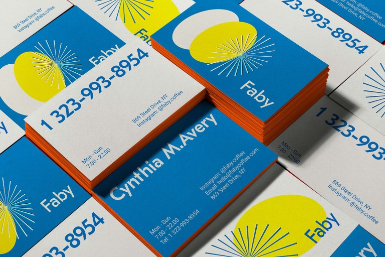 Faby coffee business cards