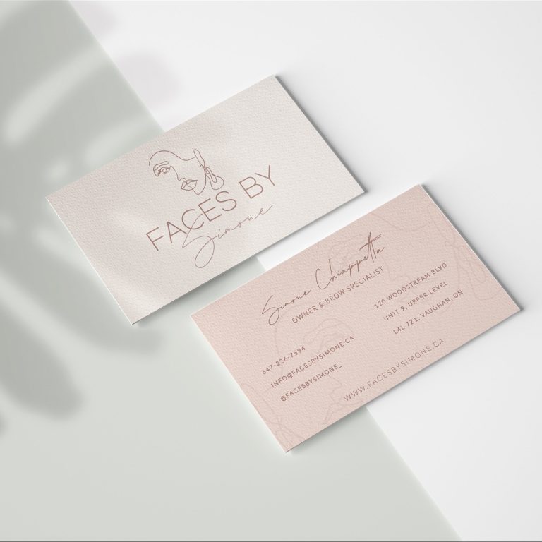 Faces By Simone Business Cards_