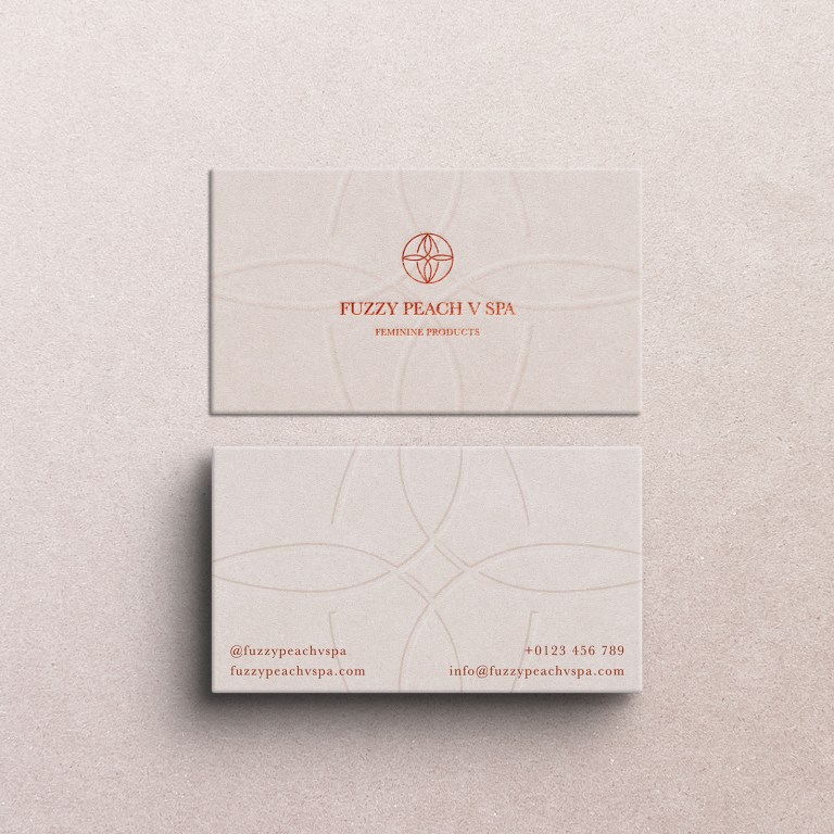 Fuzzy Peach business card