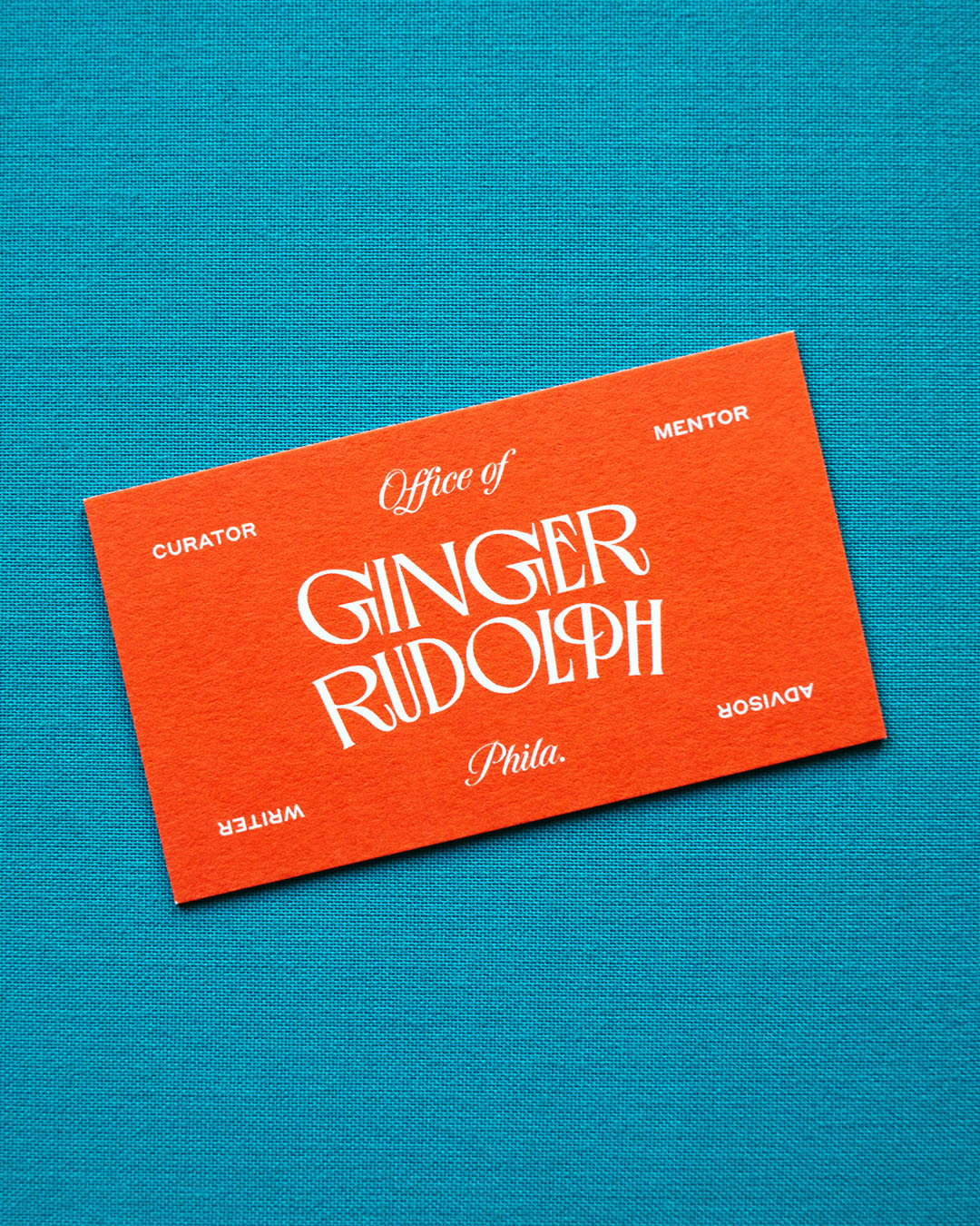 Ginger Rudolph art curator business card_1