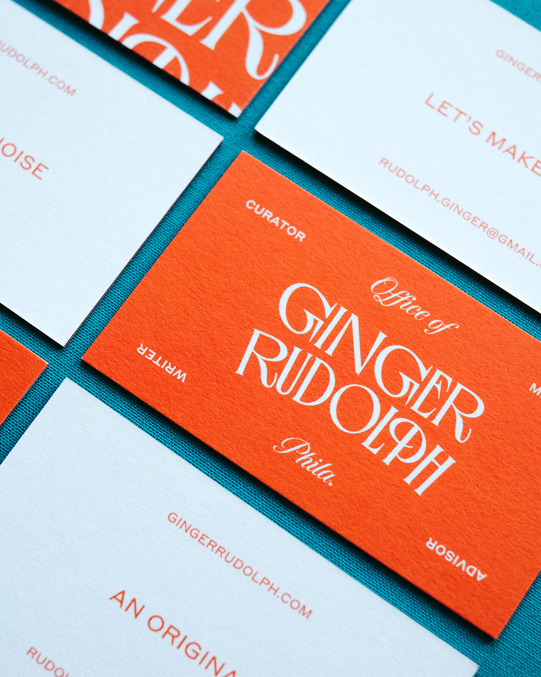 Ginger Rudolph art curator business cards_03