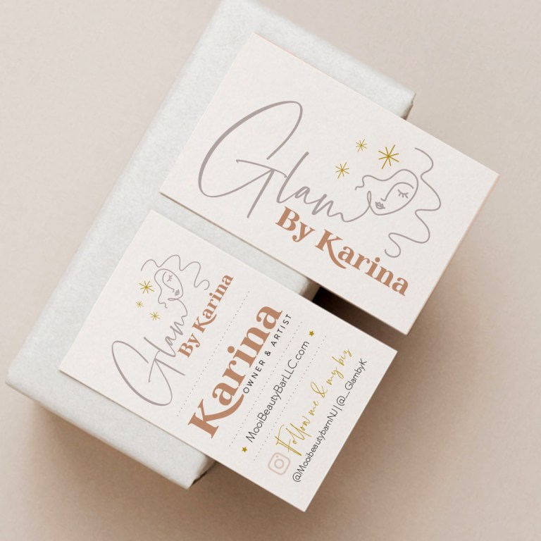 Glam By Karina business cards