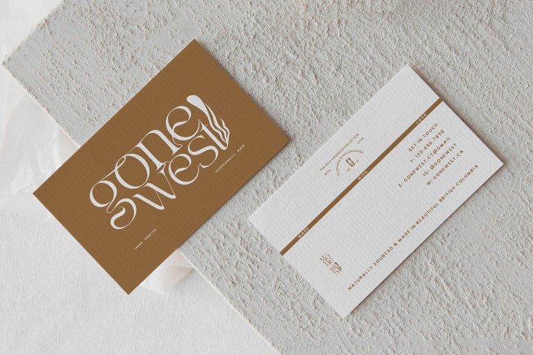 Gone West business card