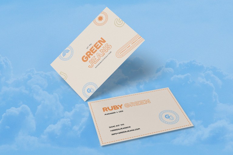 Green Jeans business card