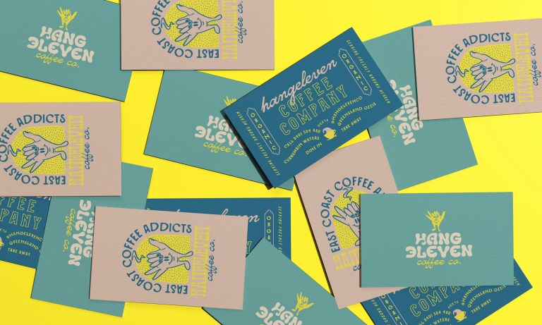 Hangeleven coffee business cards