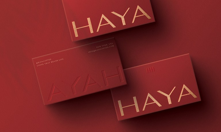 Haya Coffee business cards