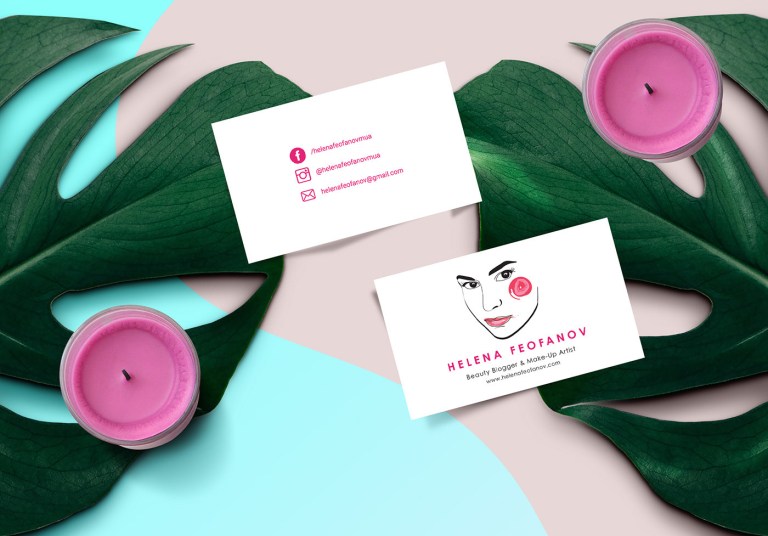 Helena Feofanov Make-Up Artist Business Card