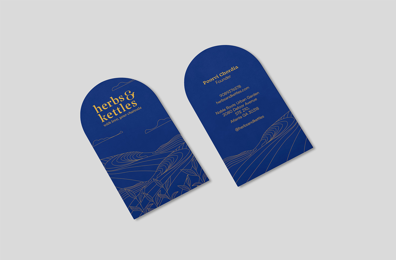 Herbs & Kettles business card