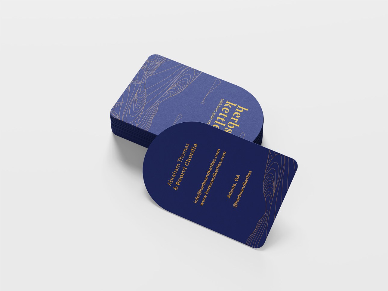 Herbs & Kettles business cards