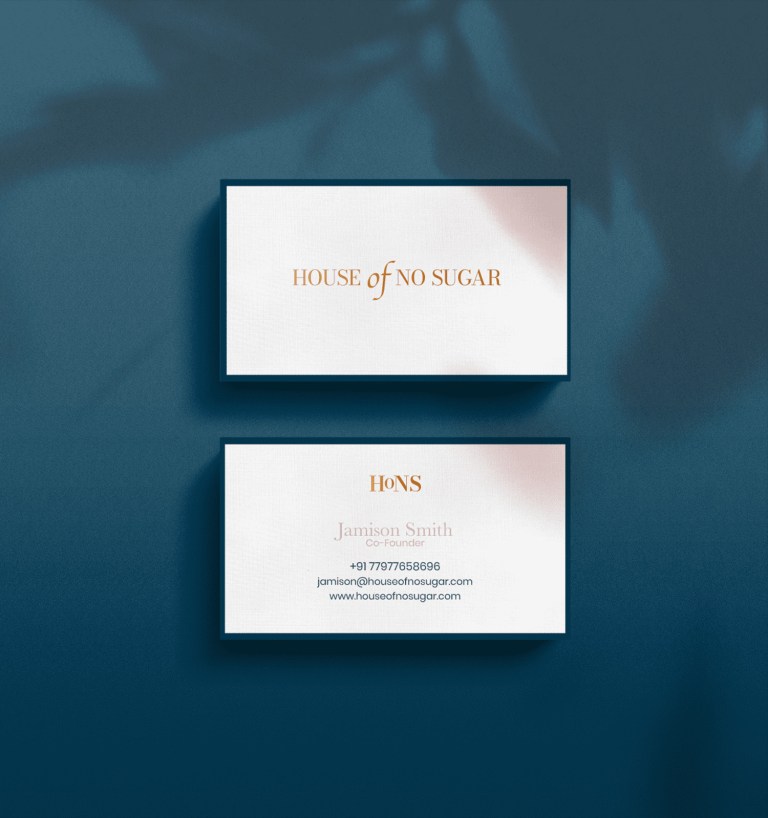 House of No Sugar business cards