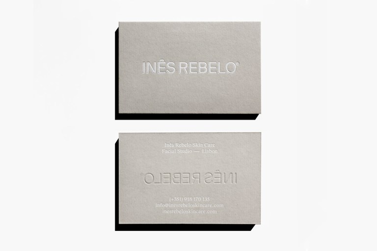 Ines Rebelo facialist business card