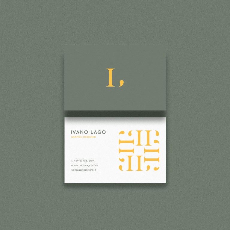 Ivano Lago graphic designer business card