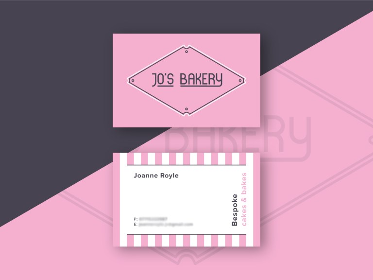 Jo's Bakery business cards