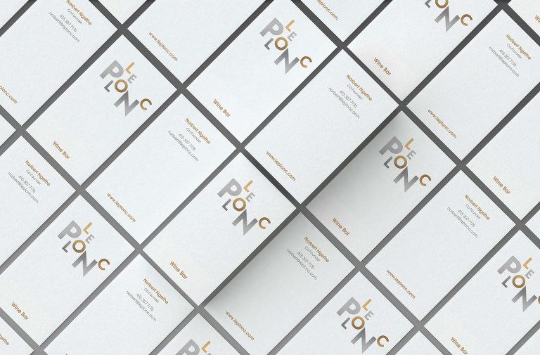 Le Plonc wine bar business cards