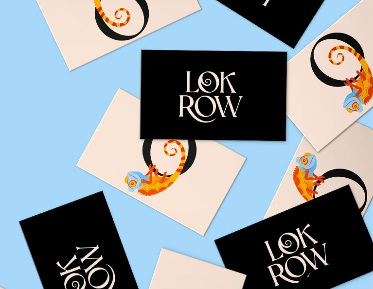 Lok Row kids clothing business cards