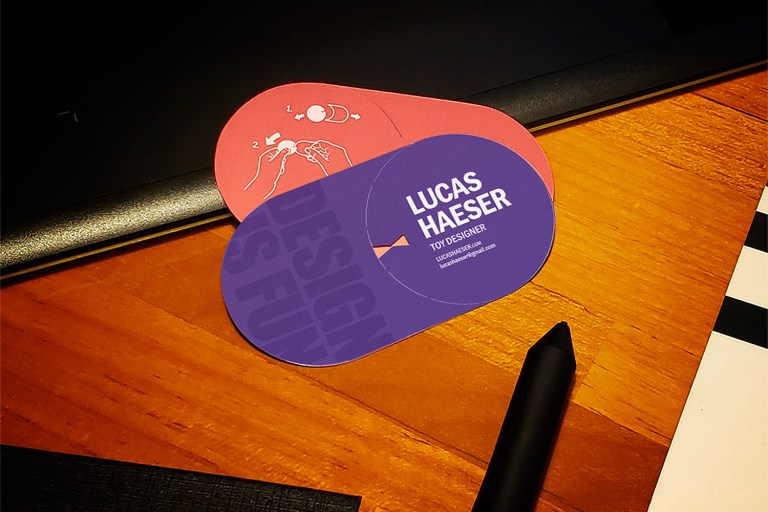 Lucas Haeser Toy Designer business card