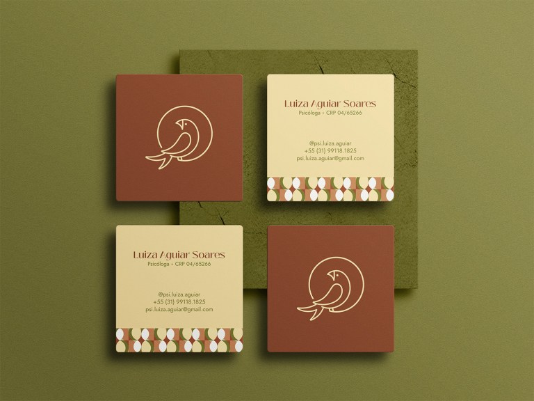 Luiza Aguiar Psychologist Square Business Card