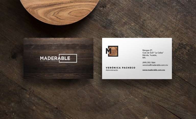 Maderable Woodshop Business Card