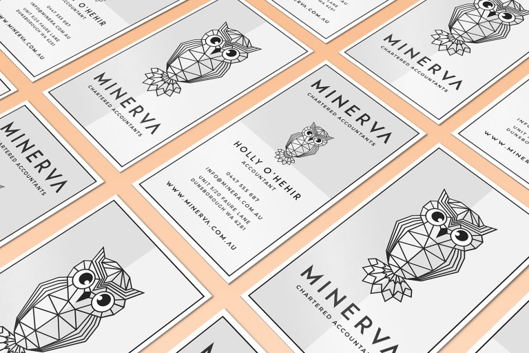 Minerva Accounting business cards