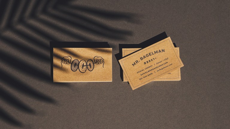 Mr. Bagelman Bagel Chef Business Card