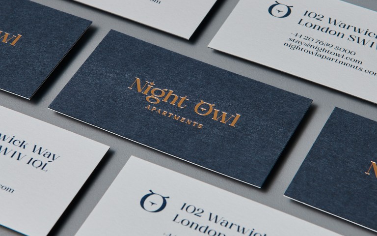 Night Owl rental apartment business cards