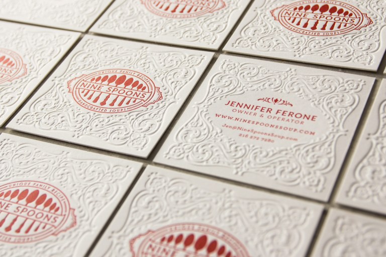Nine Spoons Soup Artisan Soup Business Card
