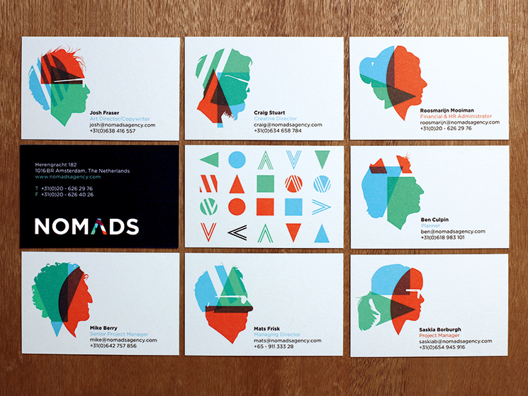 Nomads advertising agency business card