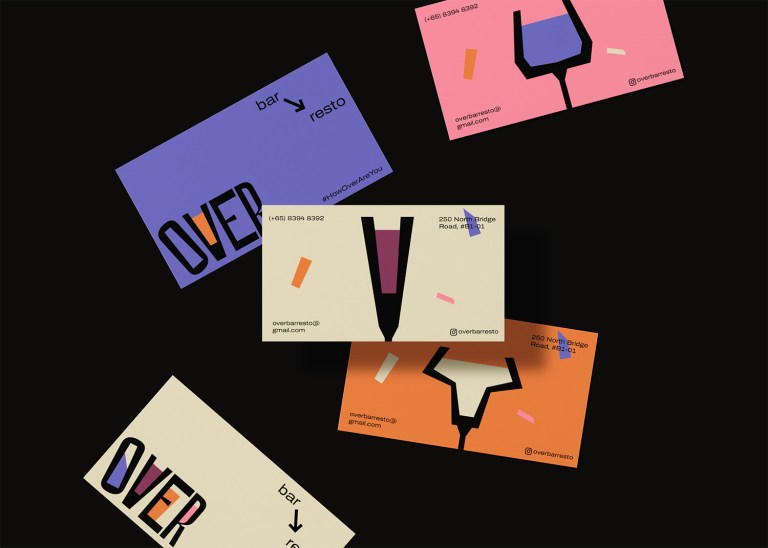 Over Bar & Resto business cards