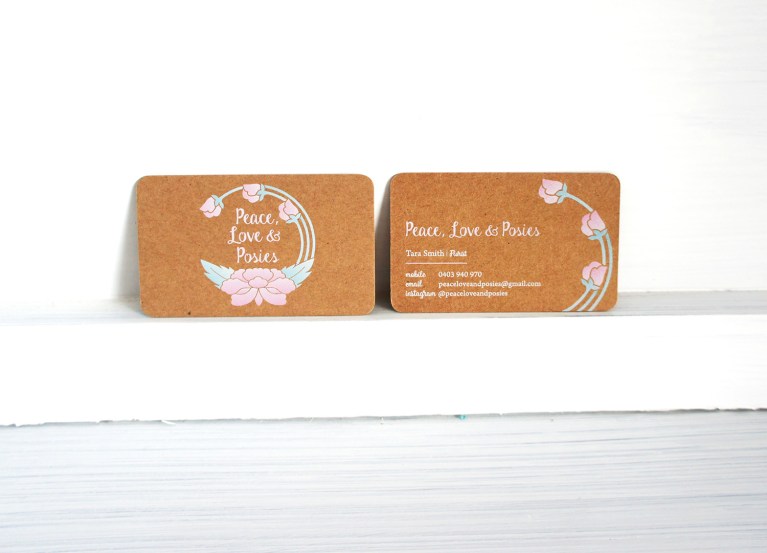 Peace, Love & Posies Florist Business Card