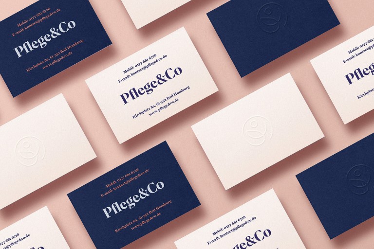 Pflege&Co Insurance business cards