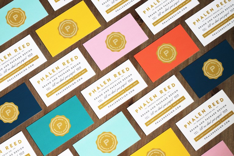 Phalen Reed graphic designer business cards