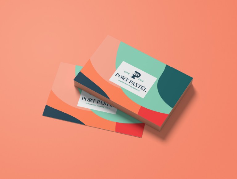 port pastel business card