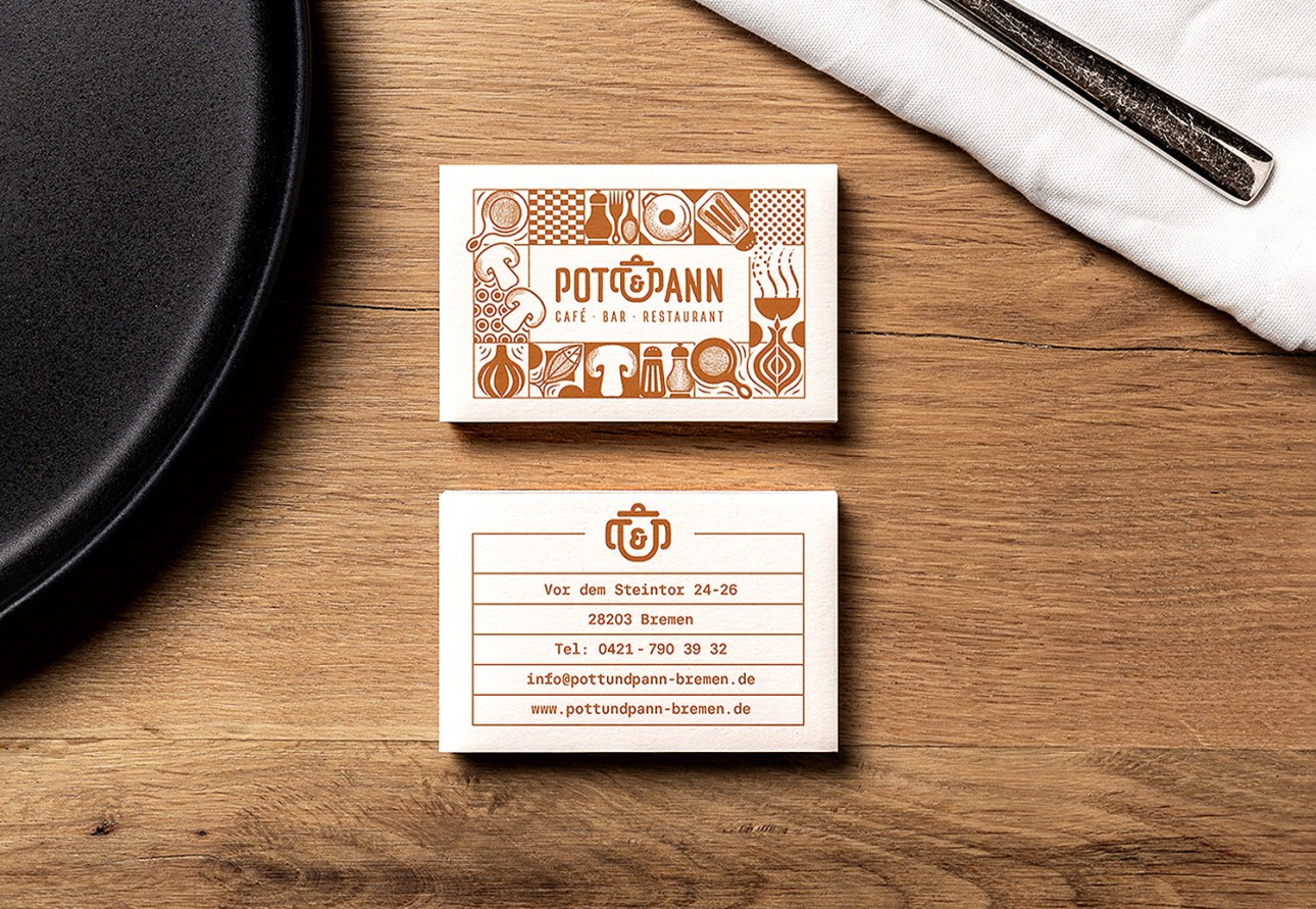 Pott & Pann restaurant business cards1