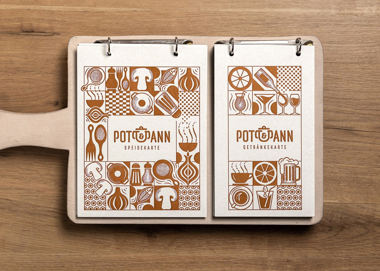 Pott & Pann menu design