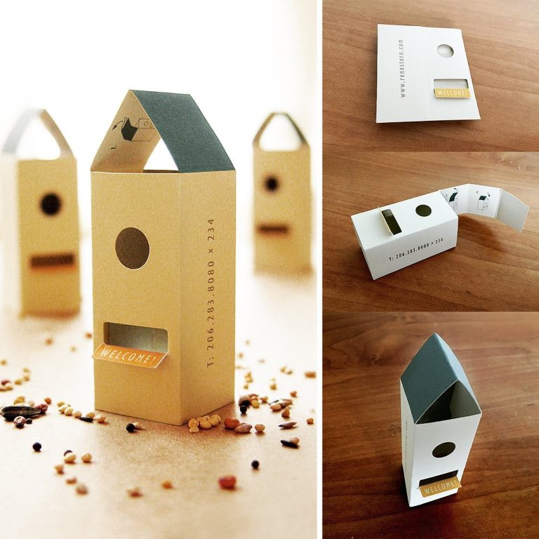 Rene Stern birdhouse businesscard